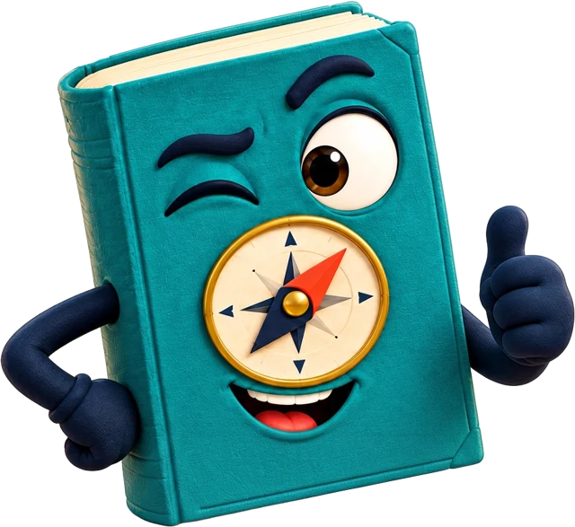 Kompi, das Buch-Maskottchen von GratisBuchKompass.de