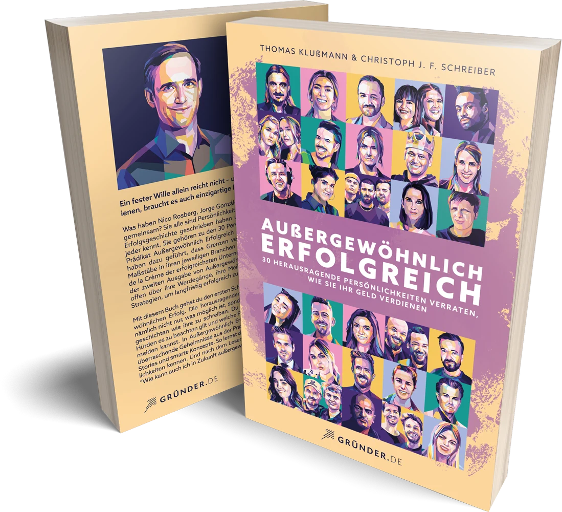 Buchmockup Vorder- und Rückseite „Außergewöhnlich Erfolgreich 2“