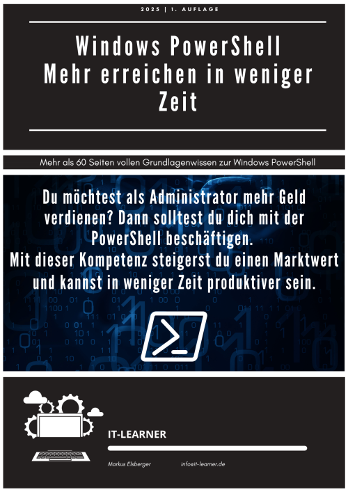 Cover von Mehr erreichen in weniger Zeit – mit PowerShell