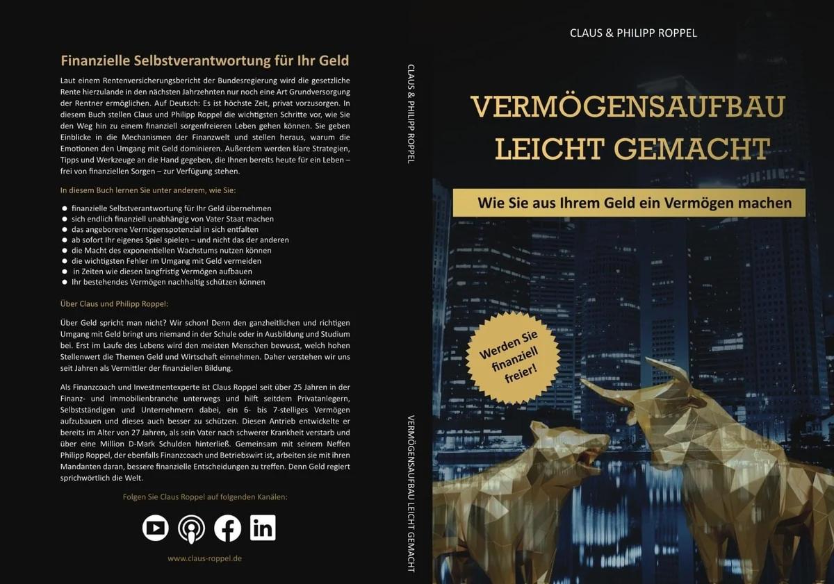 Buchrückseite „Vermögensaufbau leicht gemacht“