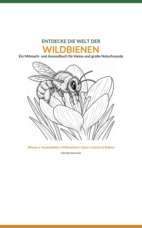 Cover von Wildbienen entdecken – Mitmach- und Ausmalbuch
